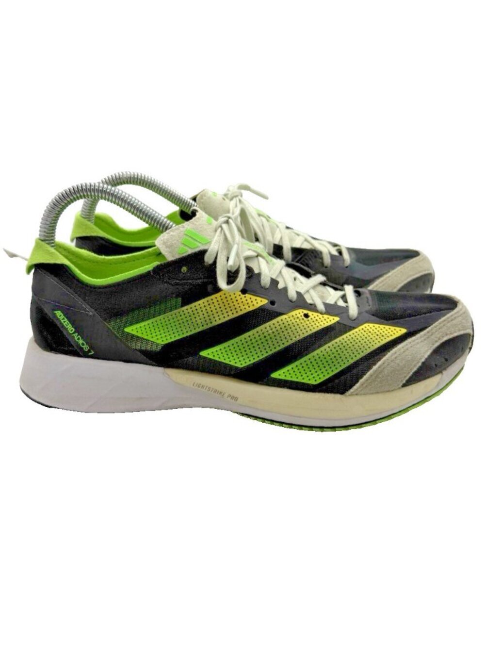 Adidas Adizero Adios 7 Black Solar Green GY8408 Women's Sz US 6.5 Athletic Shoes